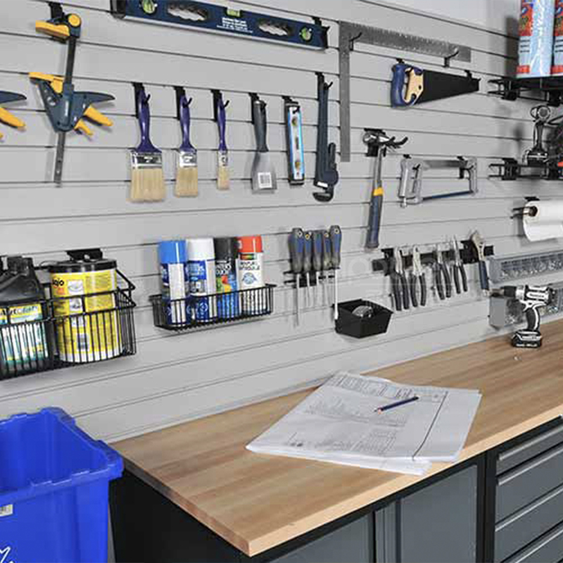 Unipower Rangement mural PVC Slatwall Organisateur mural de garage Panneau Slatwall