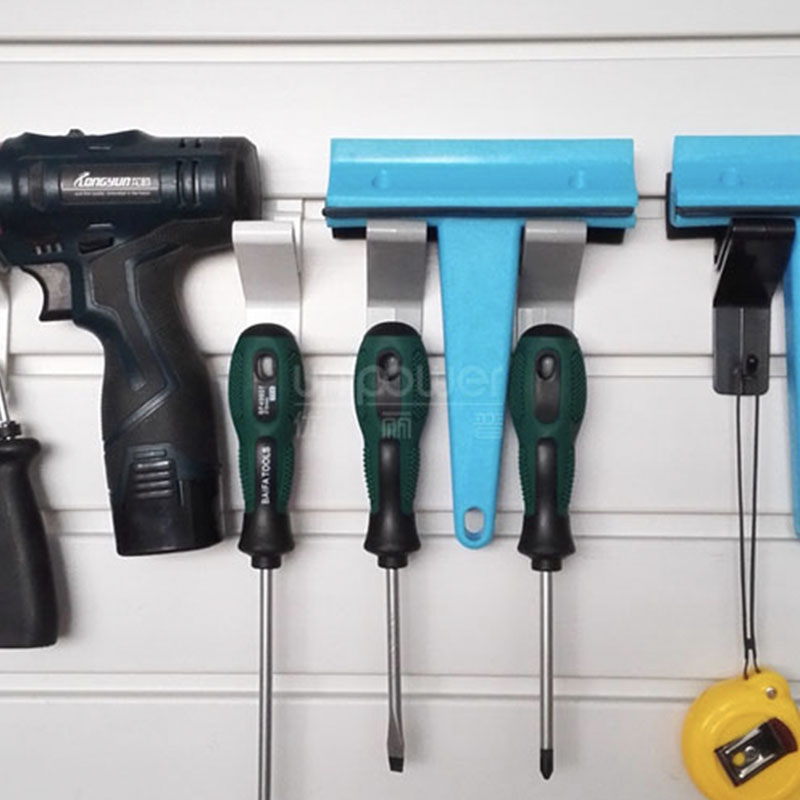 Panneau mural de Garage à lattes, rangement de maison, organisateur, crochets en plastique