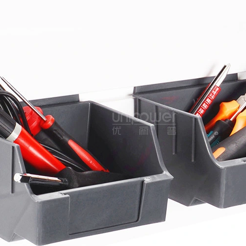  Organisateur de bacs de rangement en plastique et support PP de vente au détail pour suspension à Slatwall 