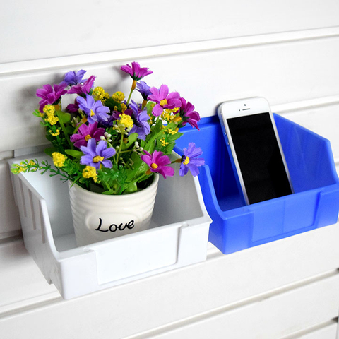 Support de boîtes de quincaillerie pour bacs transparents en plastique monté à SlatWall