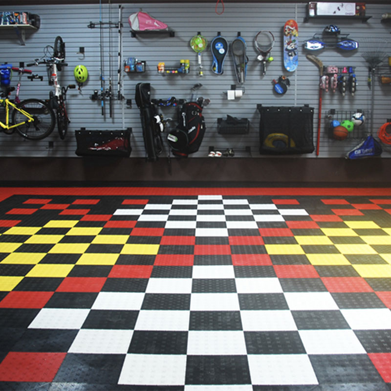 Plancher de verrouillage en plastique de carreaux de sol en PVC PP pour le stockage de garage