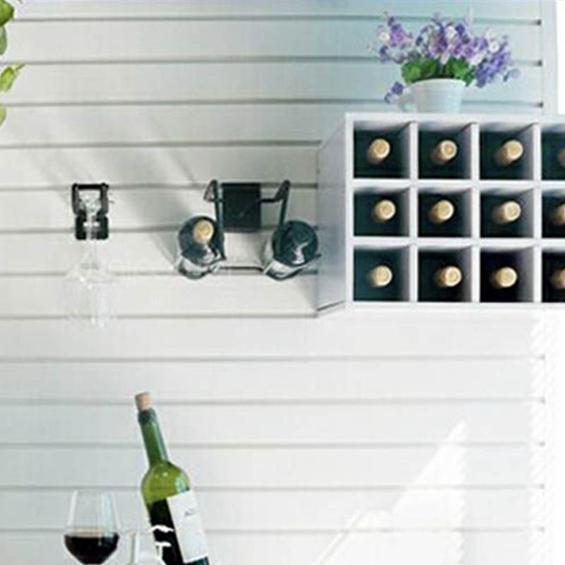 Accessoires de panneau Slatwall en PVC d'usine, garniture d'extrémité, capuchon de panneau Slatwall