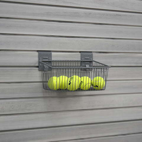 Accessoires métalliques montés sur mini paniers de garage de rangement suspendus