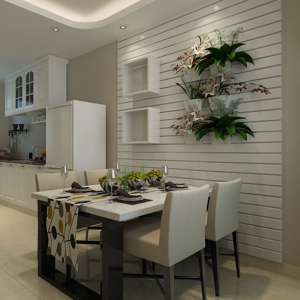 Panneau à lattes organisé et recouvert de vis pour mur de garage facile à nettoyer